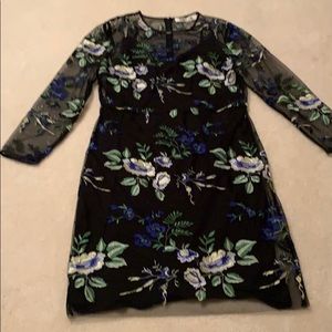 Diane Von Furstenberg black/ floral dress.